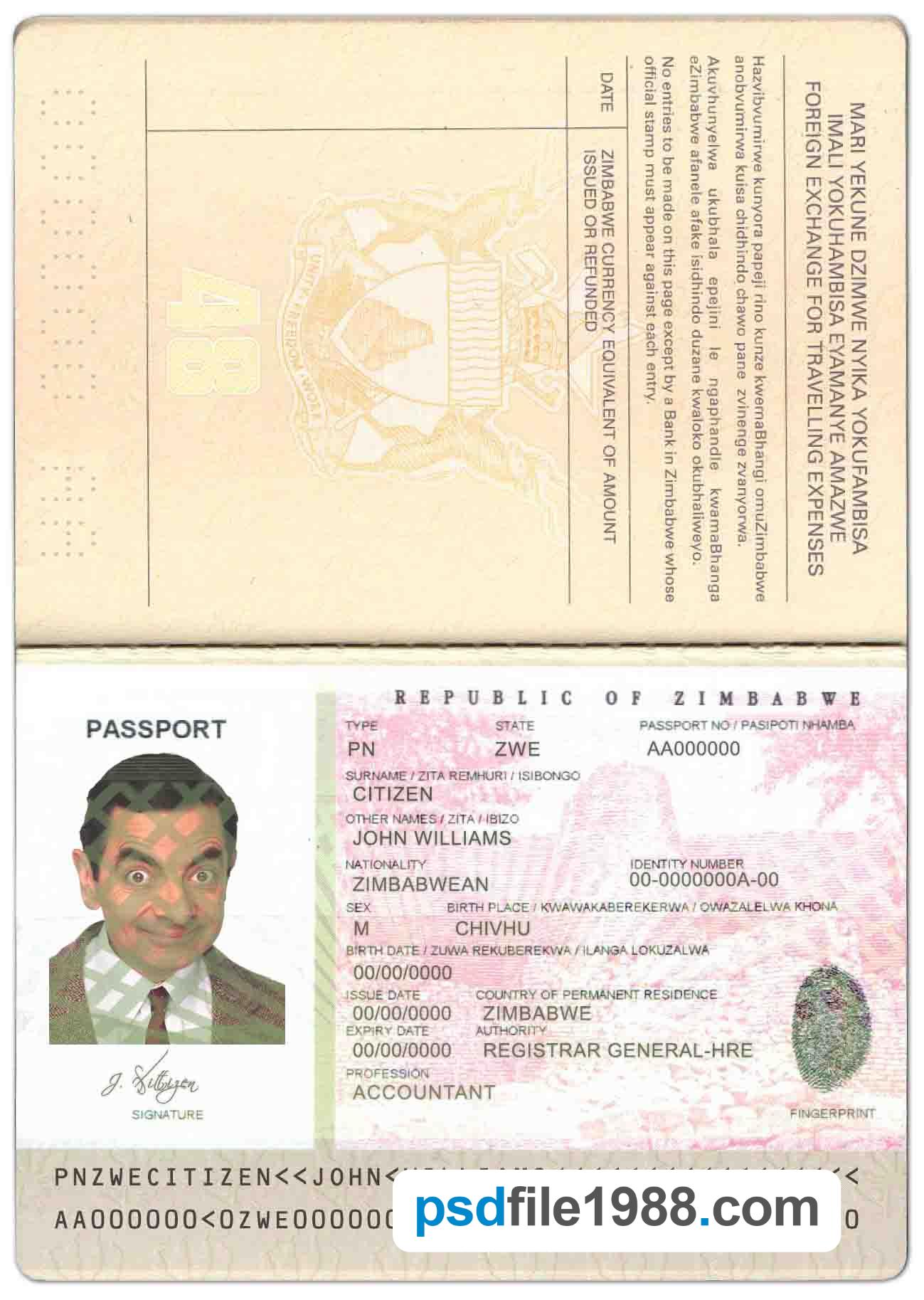 Zimbabwe Passport